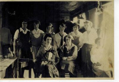 Photograph: Interior of the Pelham Fish Rod Factory c 1920?